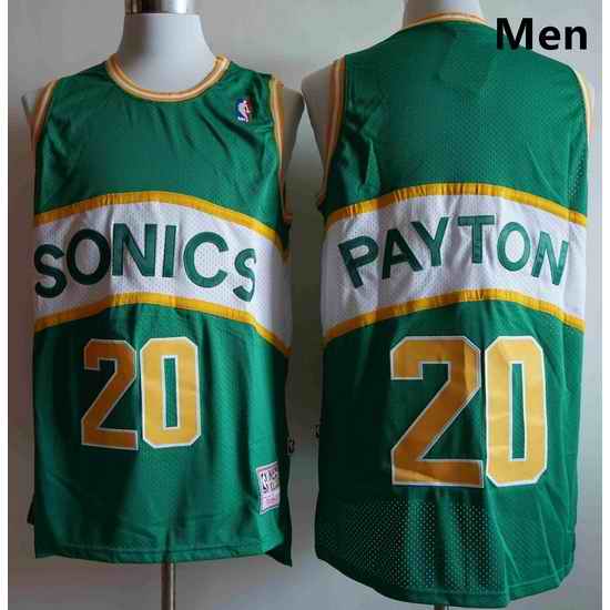Men Seattle SuperSonics Gary Payton 20 Green Mitchell Ness Jersey